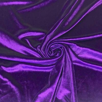 Stretch Velvet Rod Pocket Curtains - Purple - Image 3