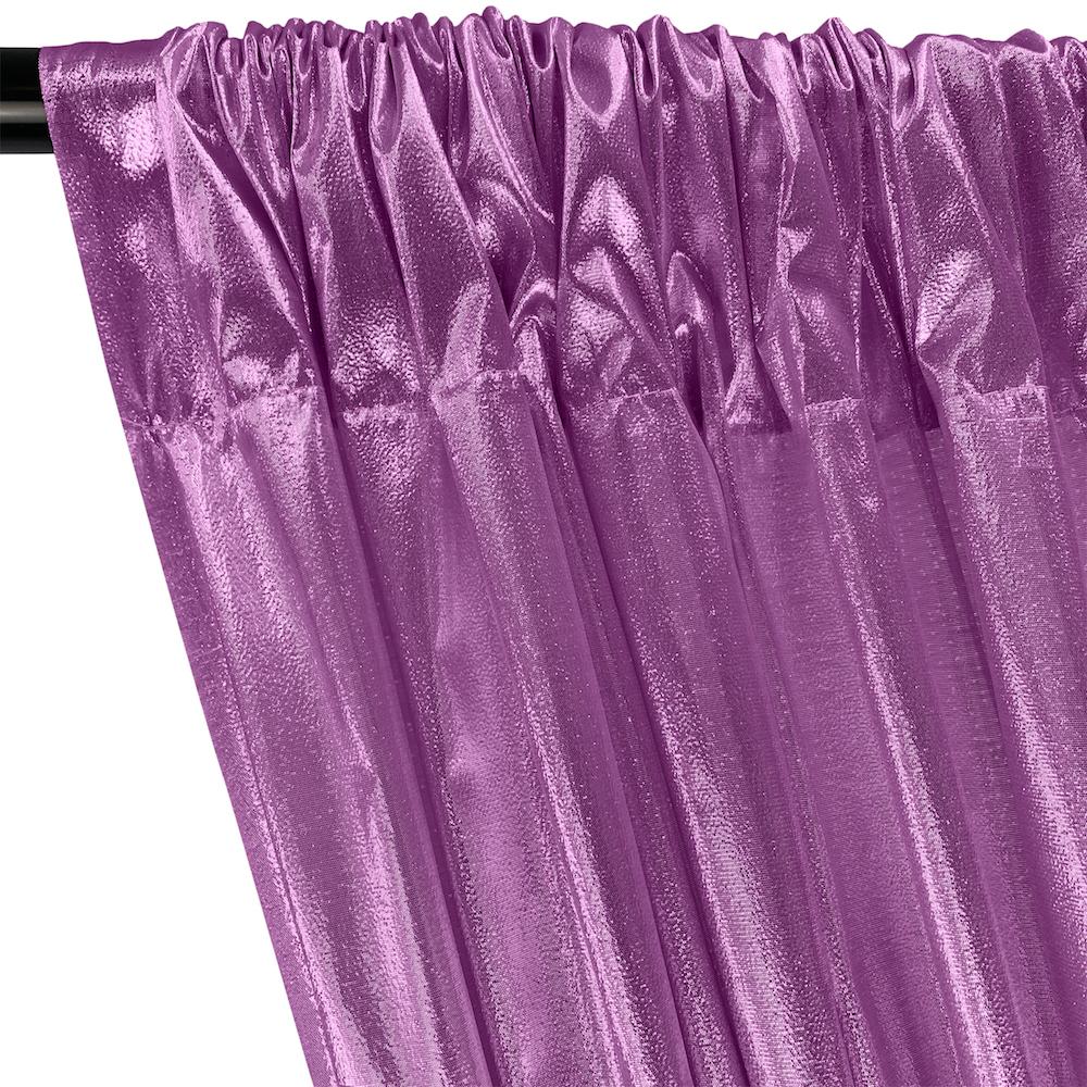 Tissue Lame Rod Pocket Curtains - Violet - Image 2