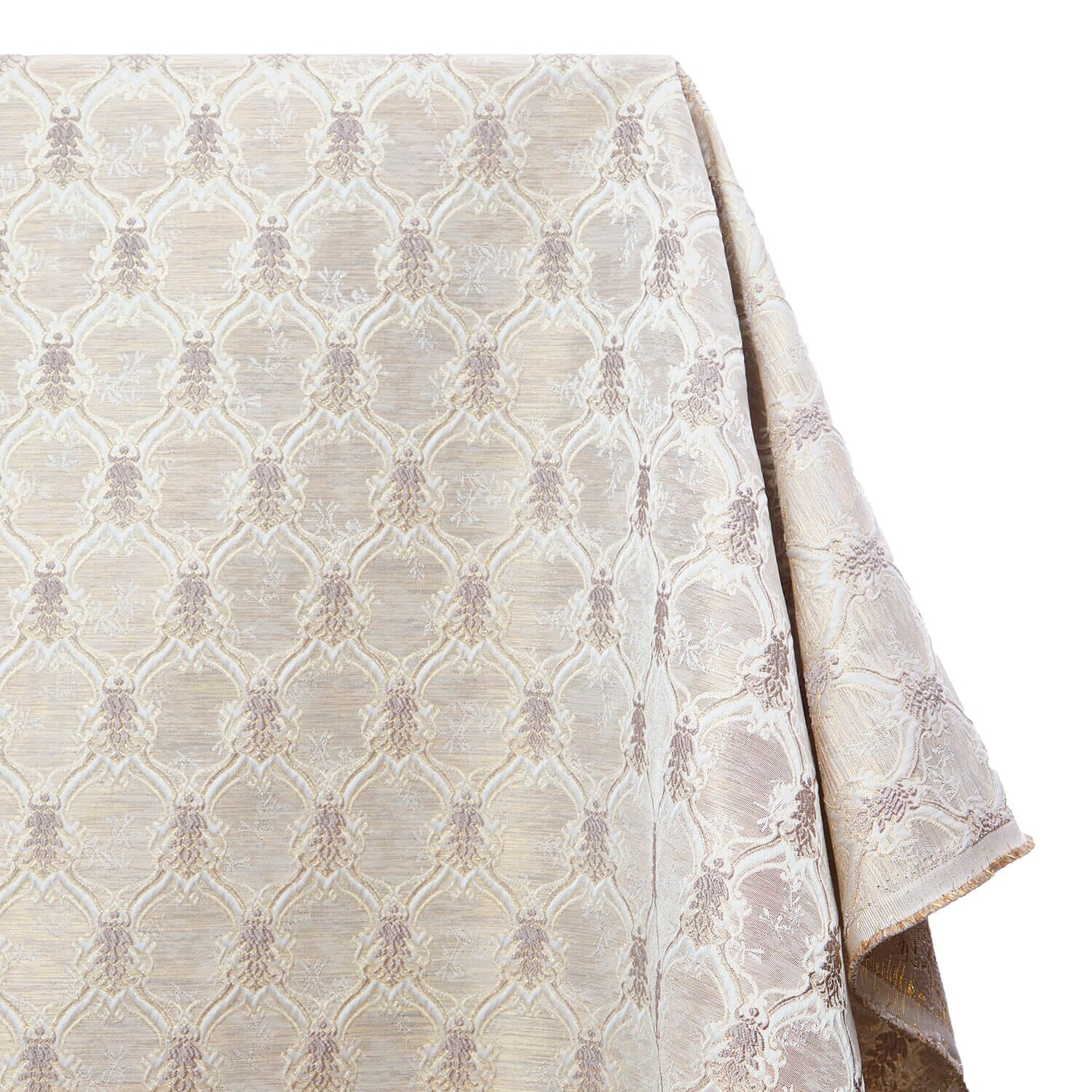 Trellis Geometric Extra Wide Two Tone Metallic Jacquard - Image 10