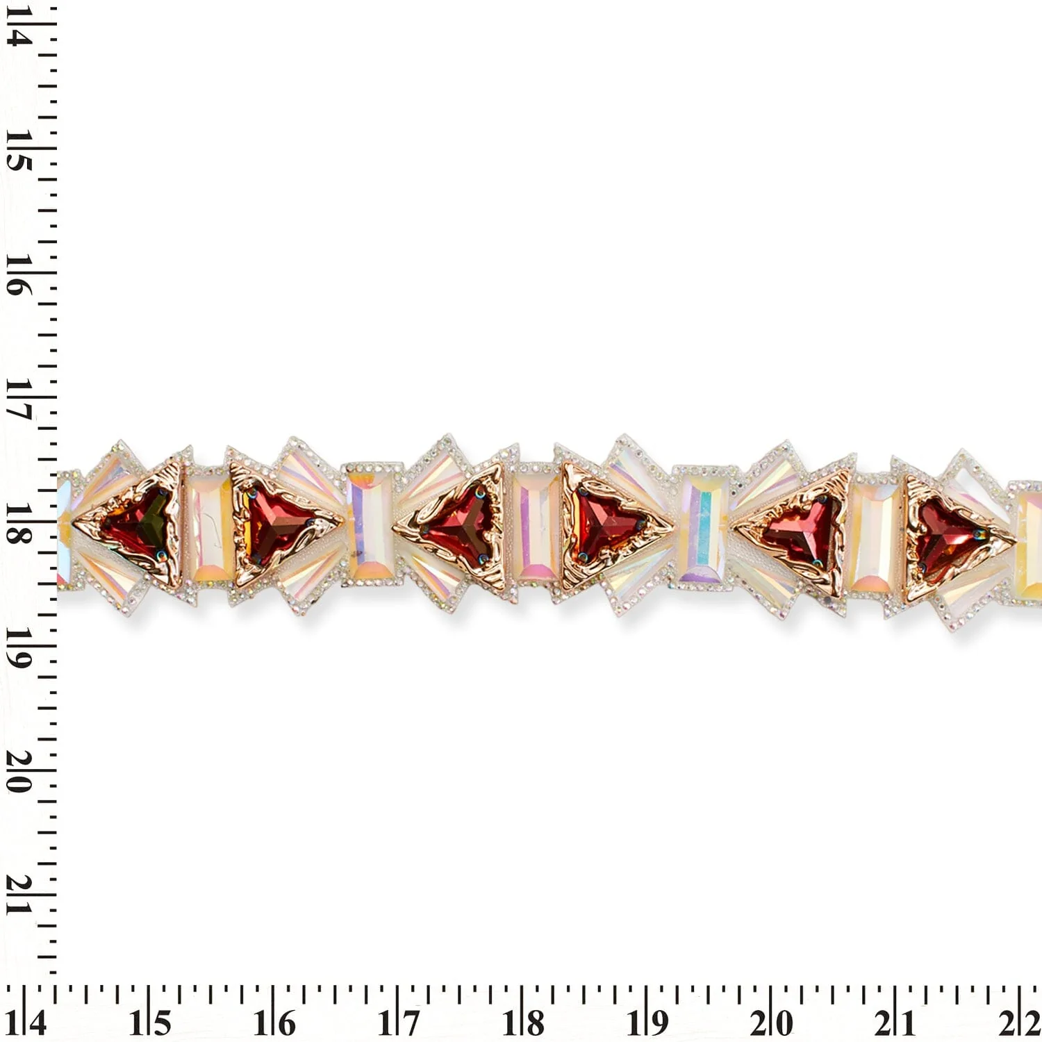 Triangular Resin Rhinestone Iron On Trim - Image 4
