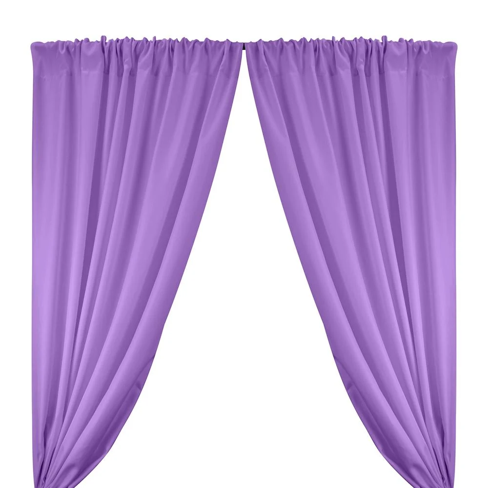 Polyester Twill Rod Pocket Curtains - Lilac