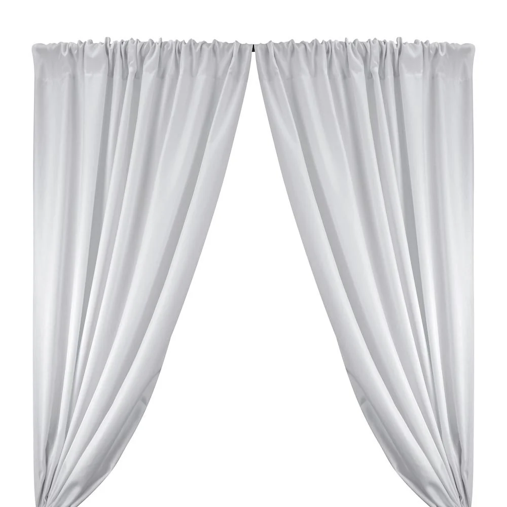 Polyester Twill Rod Pocket Curtains (All Colors Available) - White