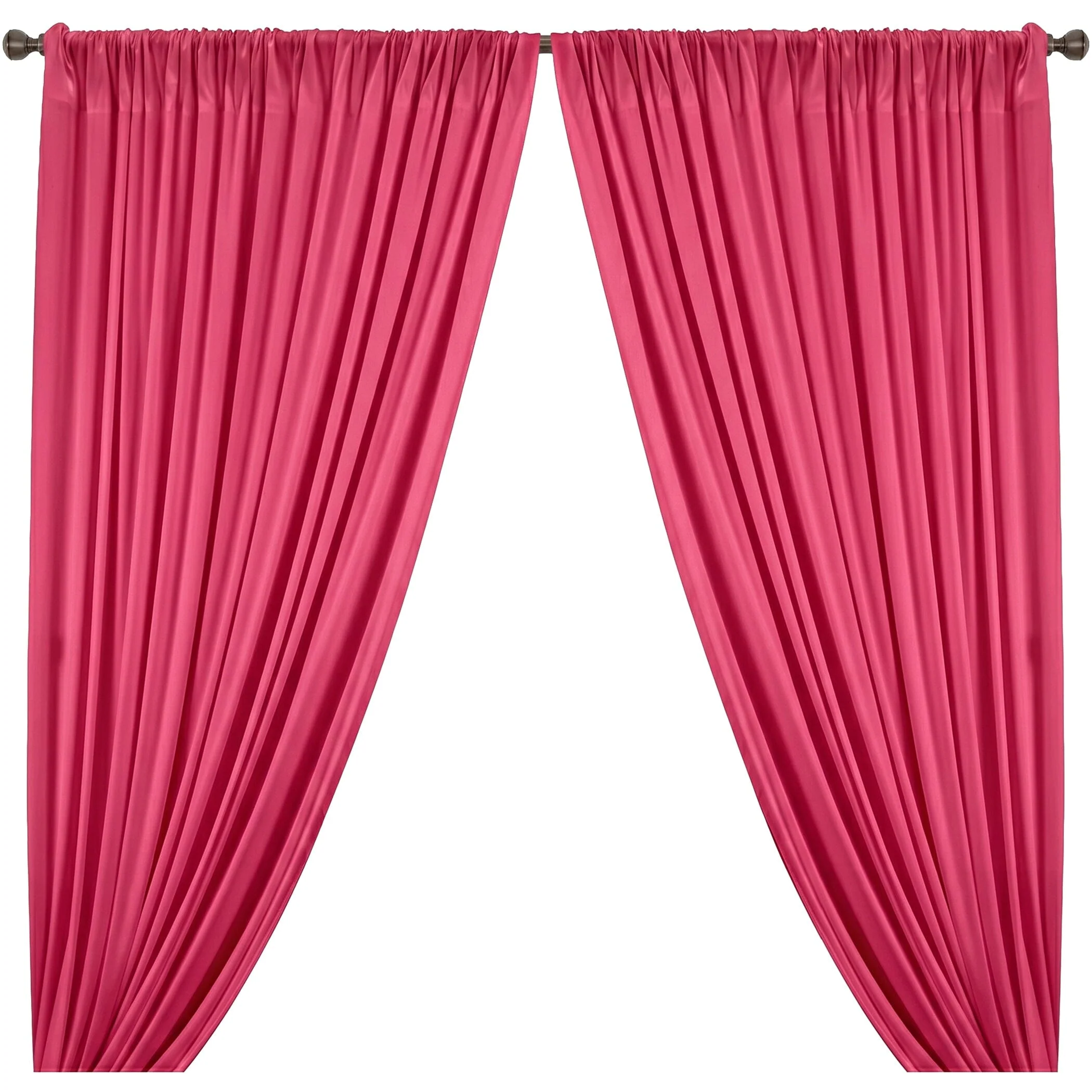 Yorkshire Natural Linen Rod Pocket Curtains - American Beauty