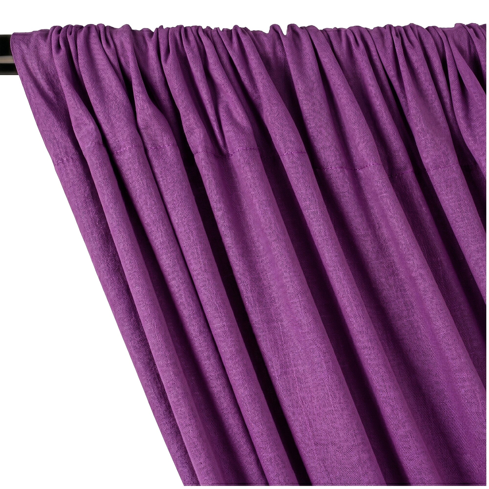 Yorkshire Natural Linen Rod Pocket Curtains - Lilac - Image 2
